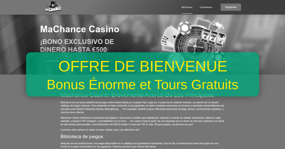 MaChance Casino France - Votre Destination Jeux Premium